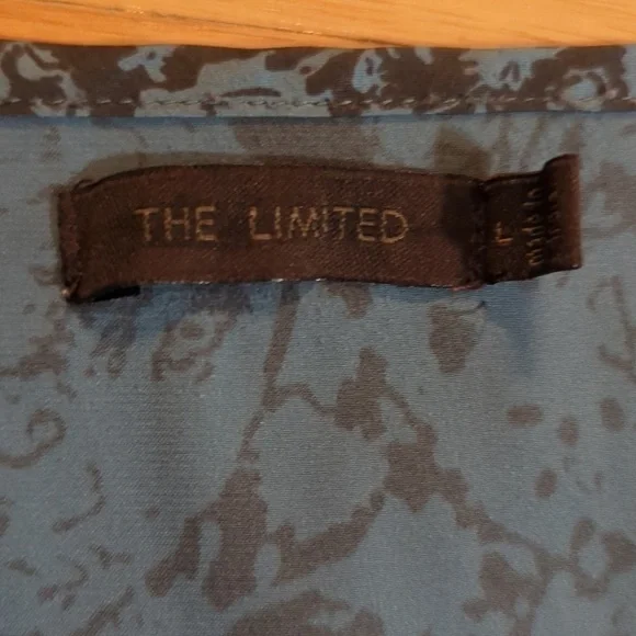 The Limited Teal Brown Blouse Large - Picture 2 of 9